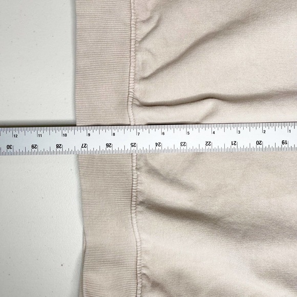 Bolongaro Trevor Crewneck Sweatshirt Beige Size S Long‎ Sleeve Ribbed Trim - Picture 9 of 10